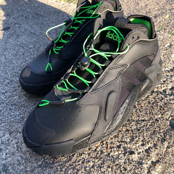 Adidas Originals Mens Streetball 'Black Solar Green' Shoes - Picture 8 of 10